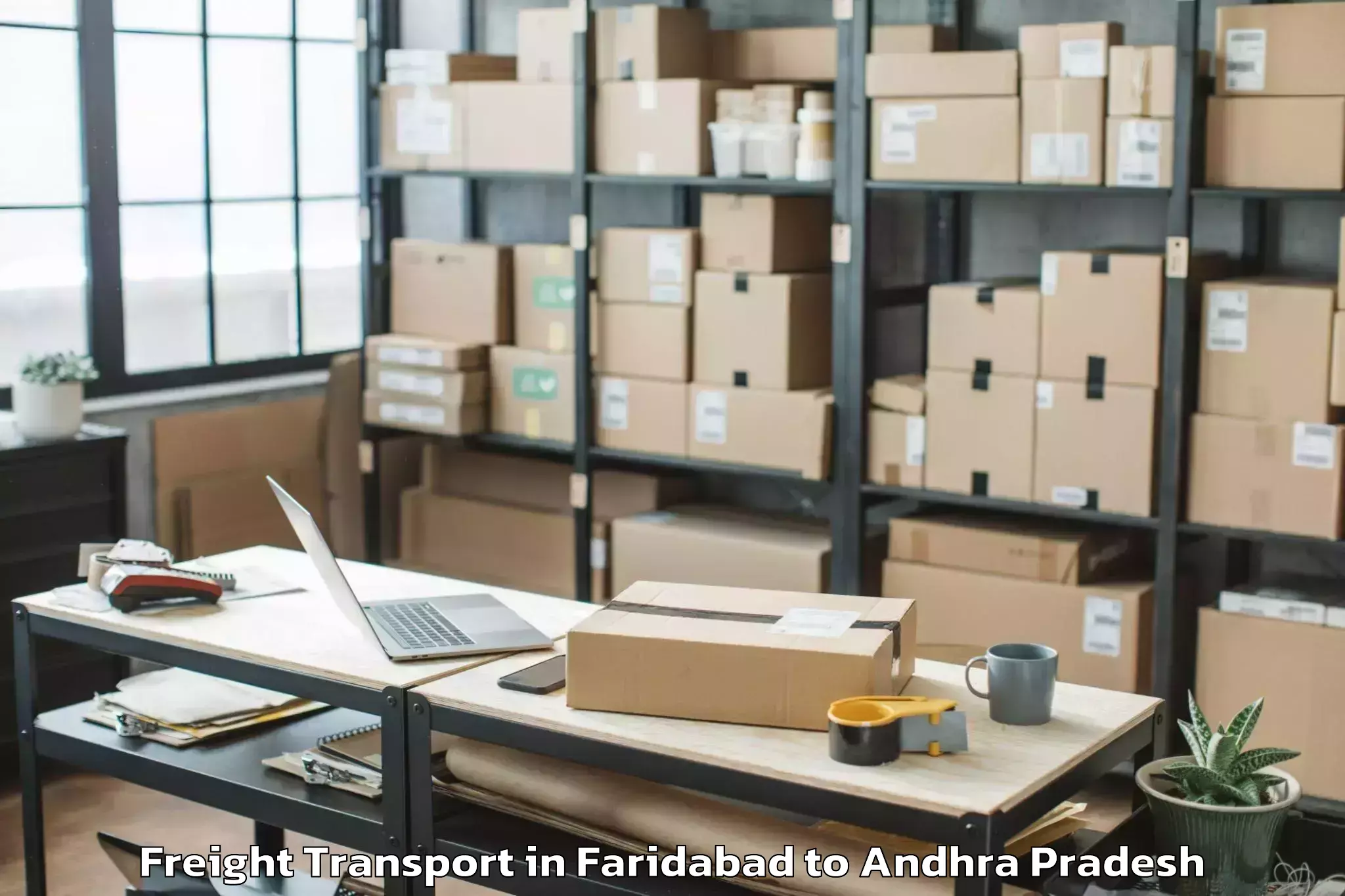 Get Faridabad to Gannavaram Freight Transport